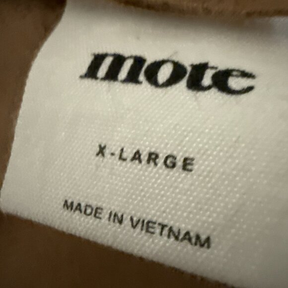 MOTE  Women's Lightweight Faux Suede Zip UP Jacket Size XL  Color TAN - Picture 7 of 11